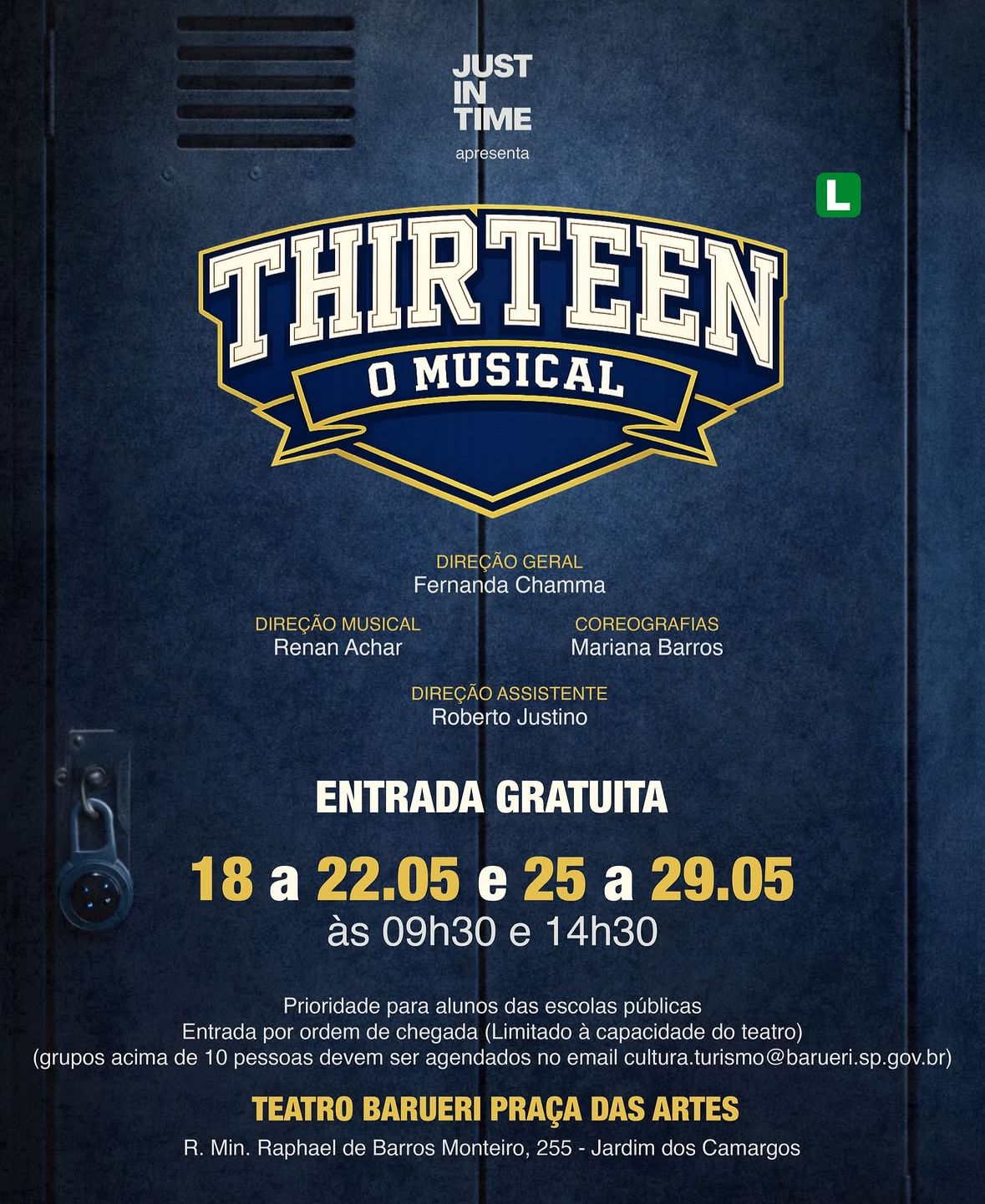 ‘Hoje Tem Teatro’ encanta estudantes com o espetáculo ‘Thirteen – O Musical’ 