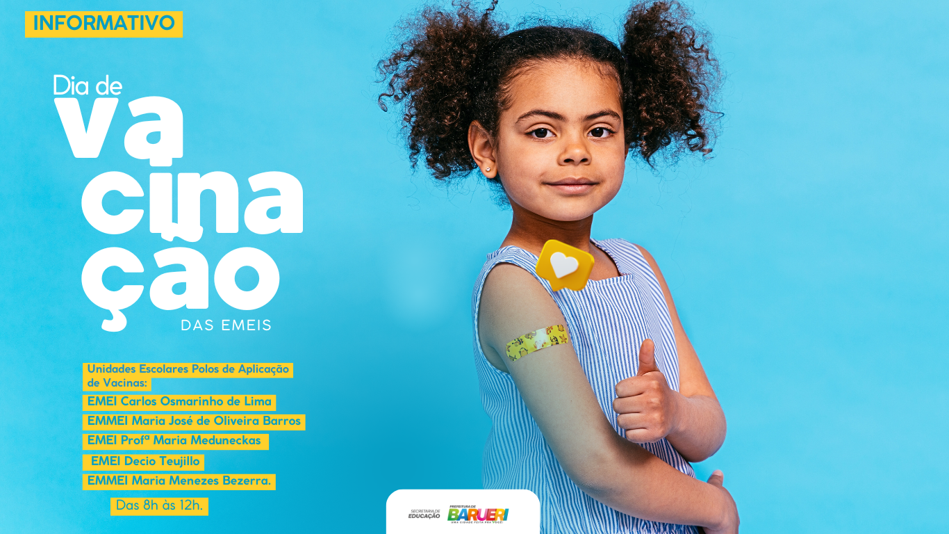 Vacinação nas escolas: ação acontece neste sábado (26) em cinco unidades da rede municipal