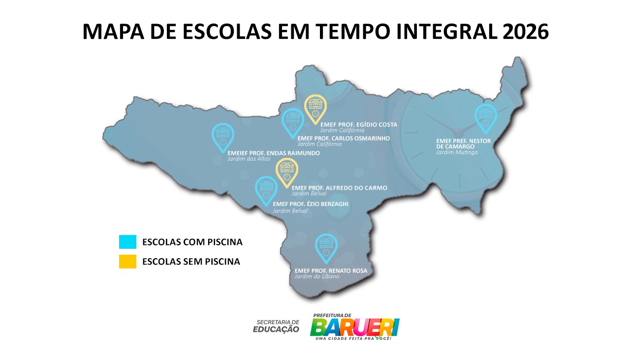 Mapa Escola de Periodo Integral