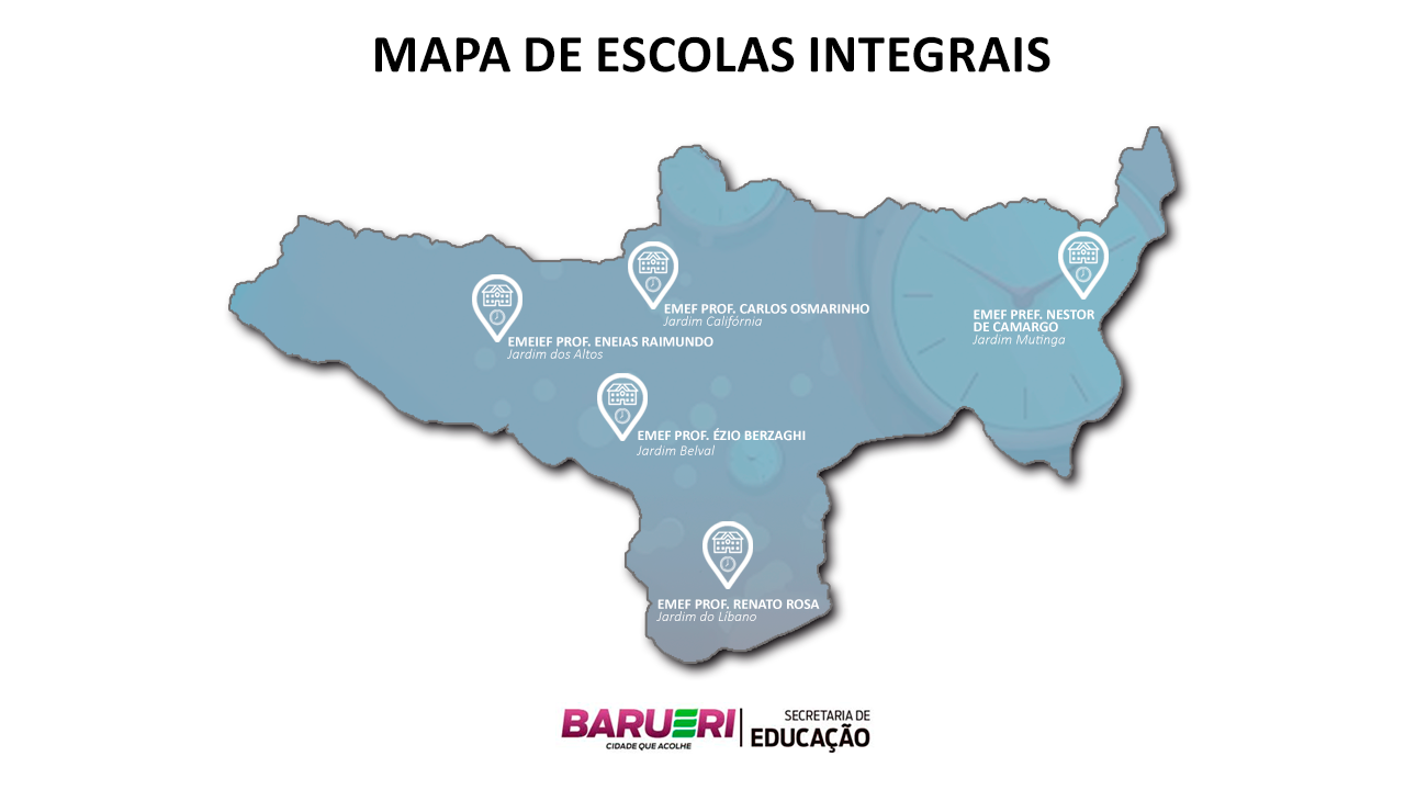 Mapa Escola de Periodo Integral